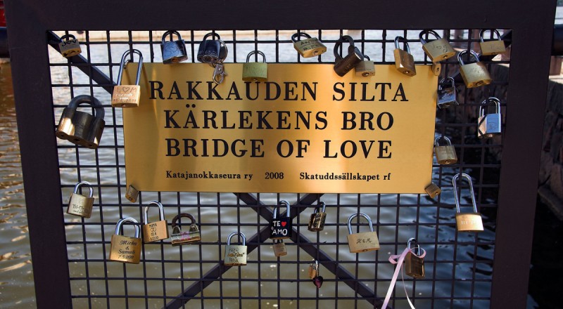 Bridge of Love Helsinki Finlandia /by Alamy
